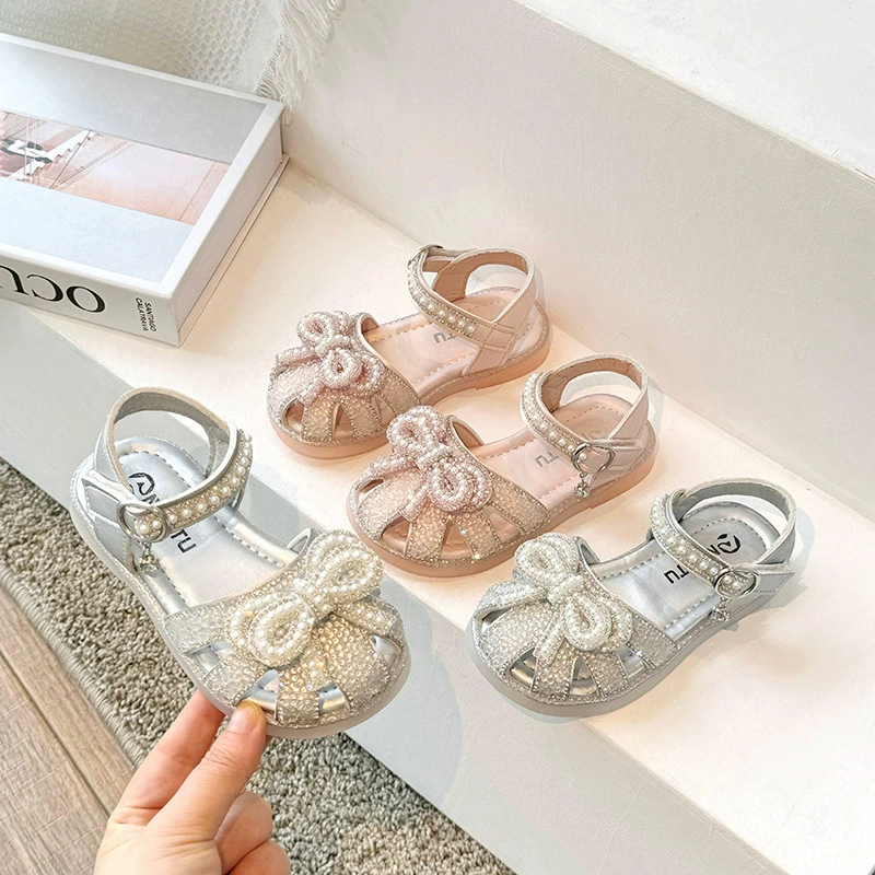 Сандалии для девочек легкие роскошные банты модные принцессы сандалии легкие мягкие подошвы для девочек сандалии