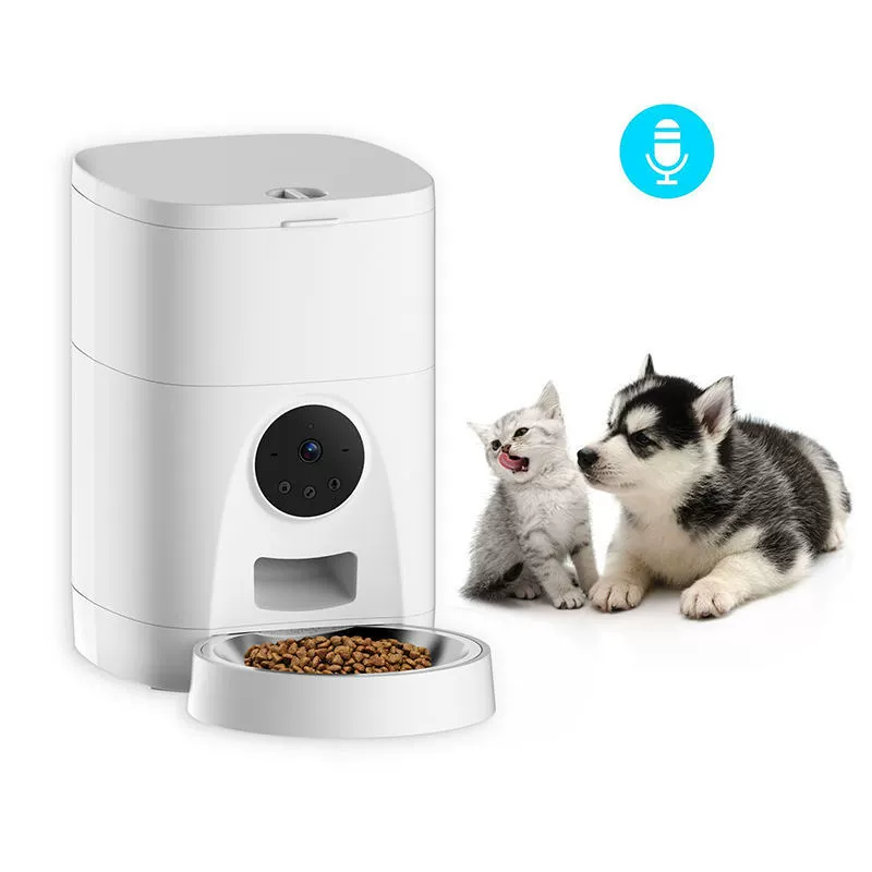 2K умный кормораздатчик для домашних животных с Wi-Fi, автоматическая кормушка для собак и кошек емкостью 4 л, автоматическая кормушка для животных