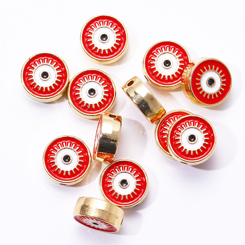 30g Weight Beads Jewelry Making Type 12mm Jewelry Making Size DIY Jewelry Accessories Classification 20 PCS/Package Quantity Alloy Material Devil's Eye Pattern Plating Design Retro, Classic Style Style 20 PCS/Package 12mm Alloy Devil's Eye DIY Jewelry Accessories Beads 3