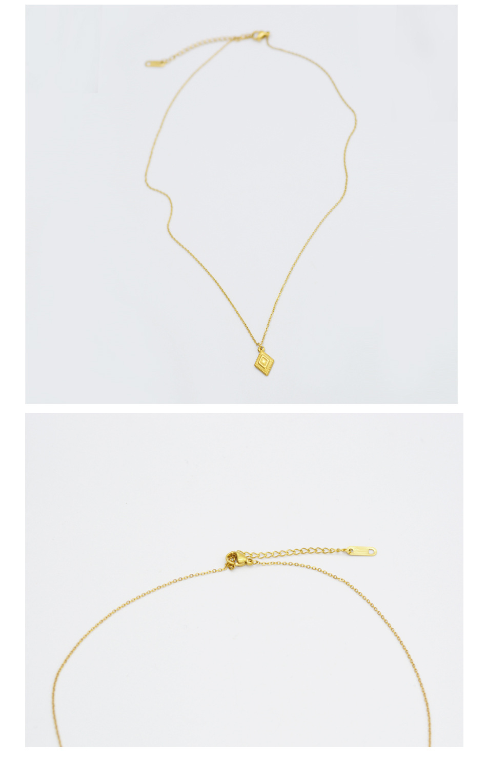 Necklace Classification 304 Stainless Steel Chain Material Wedding, Travel Occasion PVD Coated Real Gold Plated Eye 304 Stainless Steel French Style Waterproof Non Tarnish 304 Stainless Steel Necklace