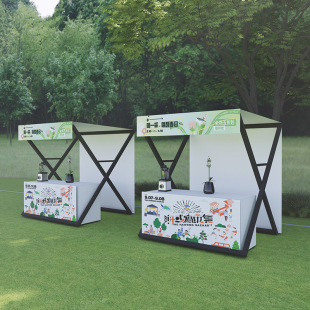 Trendy Market Stall Shelves Festival Booth Display Racks Outdoor Commercial Event Iron Tent Stall Cabinet