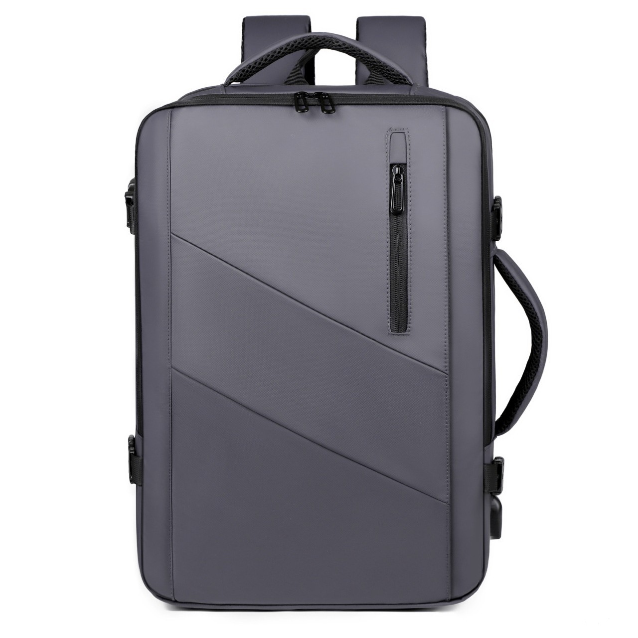 Backpack for commuting, men's black laptop bag, business work meeting travel backpack, large capacity and lightweight
