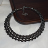 Fashionable multilayer choker, crystal necklace, steel wire, accessory for bride, European style