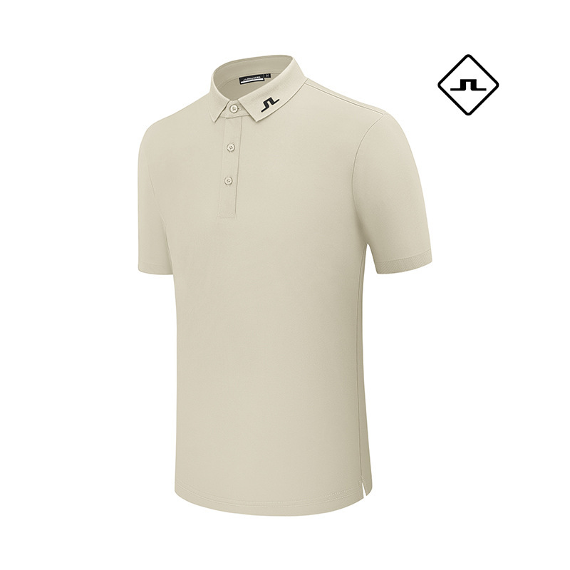【Cross-Border】J Golf Short-Sleeved Men's Summer Polo Shirt Golf Stretch Breathable Sports T-Shirt # 2503