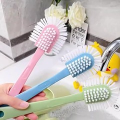 多功能五面鞋刷硬毛刷塑料洗衣服刷鞋家用长柄清洁刷环形洗鞋刷子