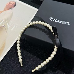 Xiaoxiang ハイエンドセレブ Xiaoxiang 風パールリボンヘッドバンド女性の甘いヘッドバンド日本と韓国のライト高級ヘアアクセサリー