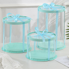 圓形透明蛋糕盒白卡生日蛋糕包裝盒烘培甜品食品包裝盒廠外貿PET