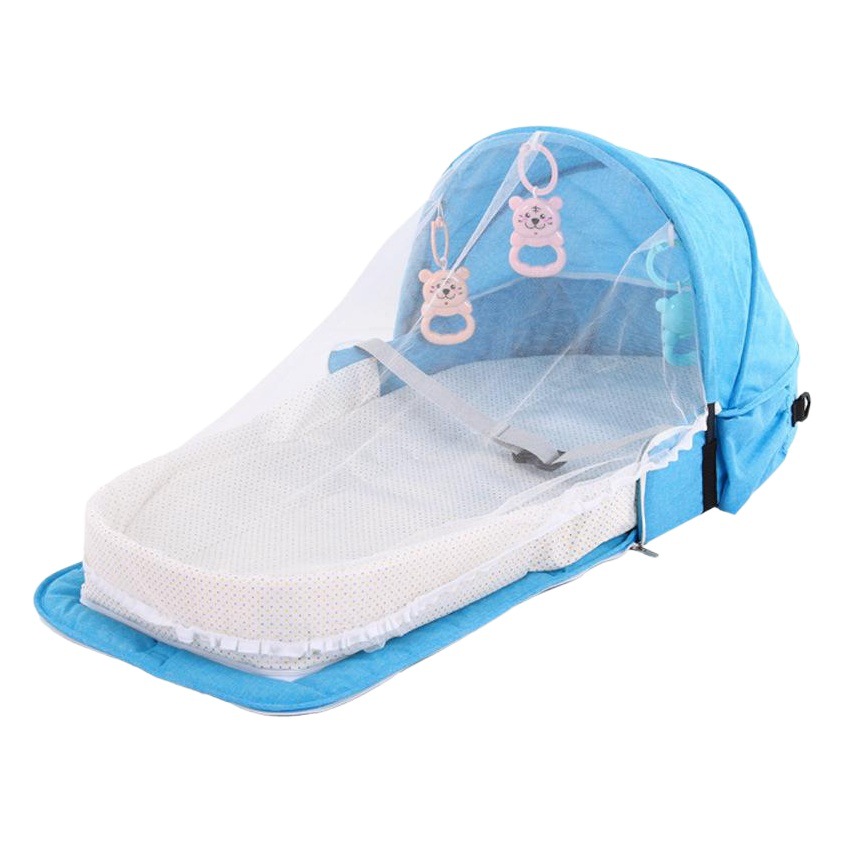 Cuna biónica portátil plegable y desmontable, anti-mosquitos para viajes, cuna dentro de cuna multifuncional para bebés image 1