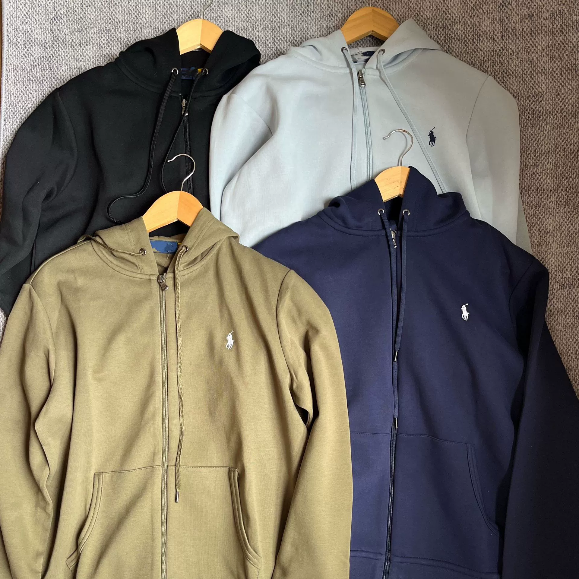 Смахваемый код высокого качества PL пони вышивка с капюшоном свитер мужской кардиган куртка молния свитер кардиган мужской