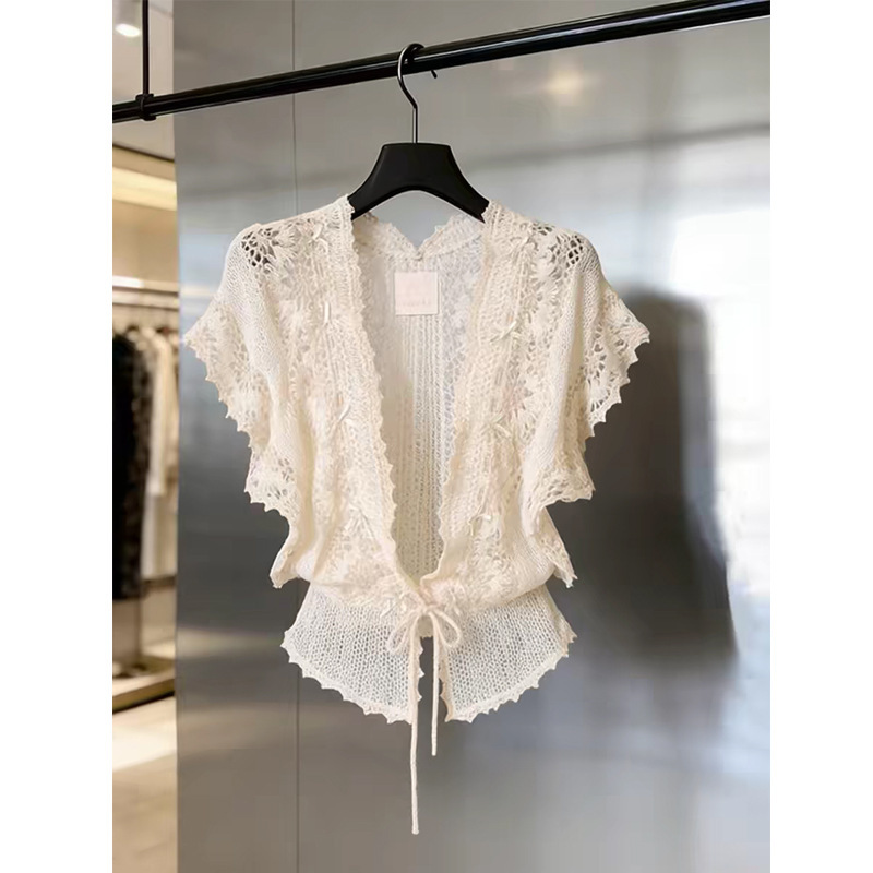 2026 Spring/Summer High-End French-Style Chic Unique Beautiful Fashionable Elegant Champagne Color Cardigan Top for Women
