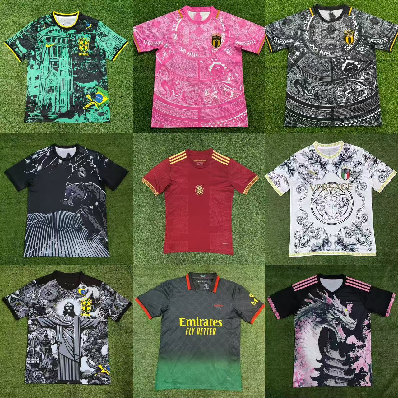 Una generación de uniformes de fútbol, nuevos uniformes de entrenamiento, camisetas, Italia AC, Barcelona, Real Madrid, Brasil, Japón, Ajax