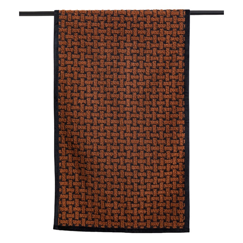 "Tile" Light Luxury Retro Caramel Color Bed Flag Bed Tail Towel Nordic Style Model Room Homestay Soft Bedding Blanket