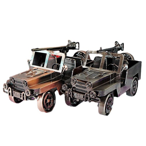 Manufacturer metal plating classic car car tank locomotive model creative iron art car model young man likes