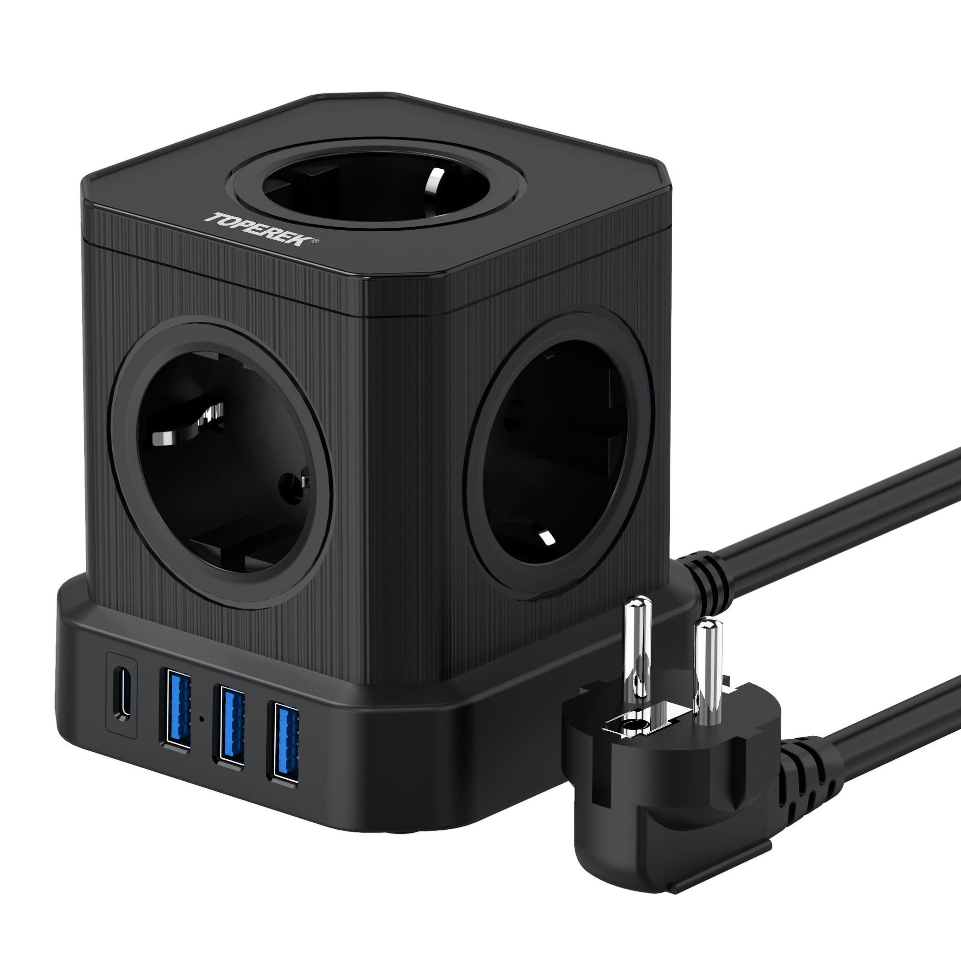 欧洲热销魔方多功能插座多孔大功率排插带PD20W过CE/RoHS认证