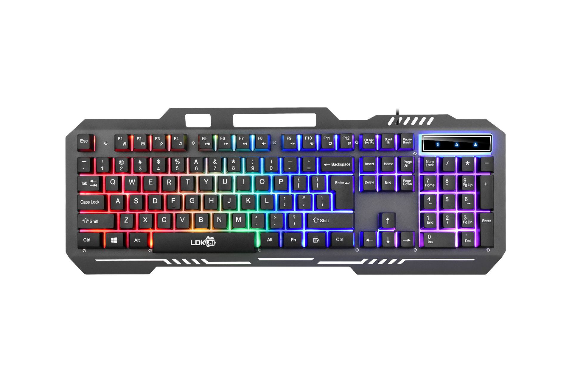 Teclado de computadora traje de ratón traje de metal luminoso portátil teclado con cable traje de ratón soporte en stock transfronterizo