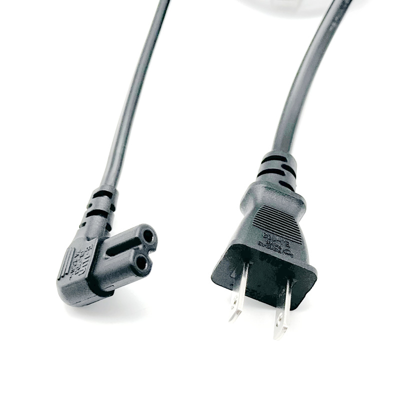 BSMI台湾二插弯头8字尾 台规台标美容仪音响电视美甲空气机电源线