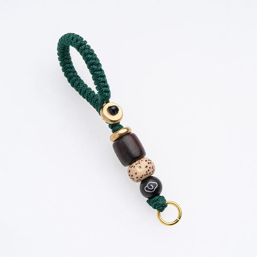 Fully handmade semi-finished car keychain lanyard woven bag lanyard men and women DIY cultural toys jade pendants wholesale