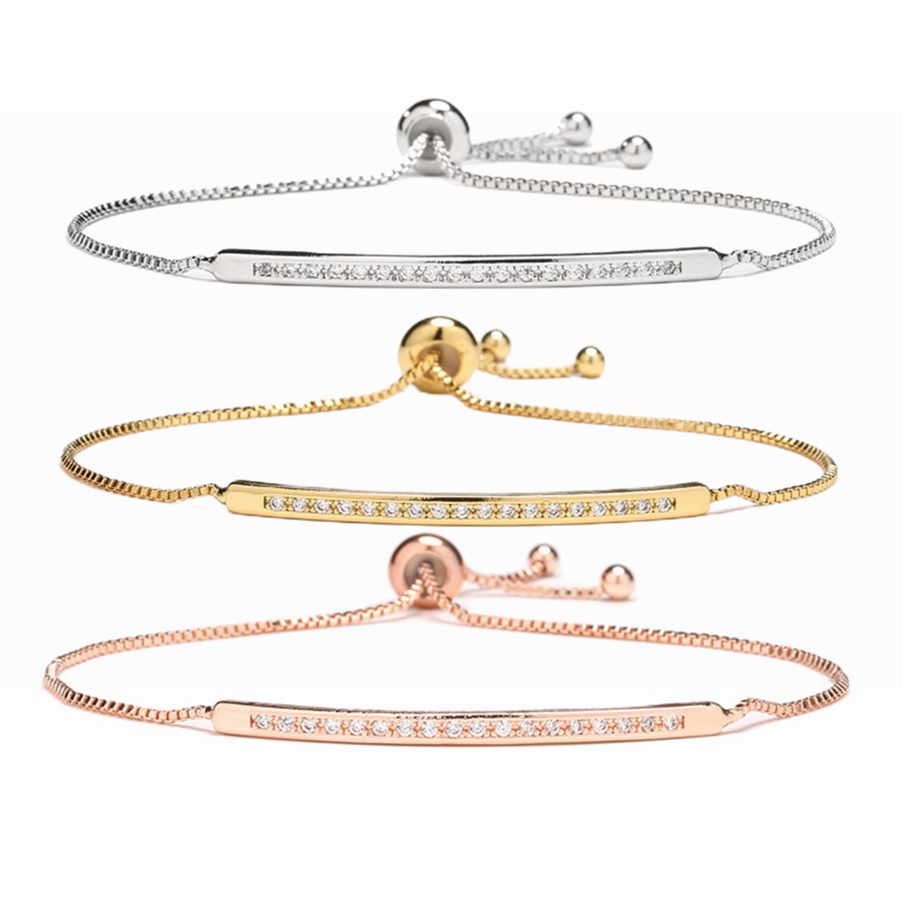 Lady Geometric Copper Zircon Bracelets 1 Piece