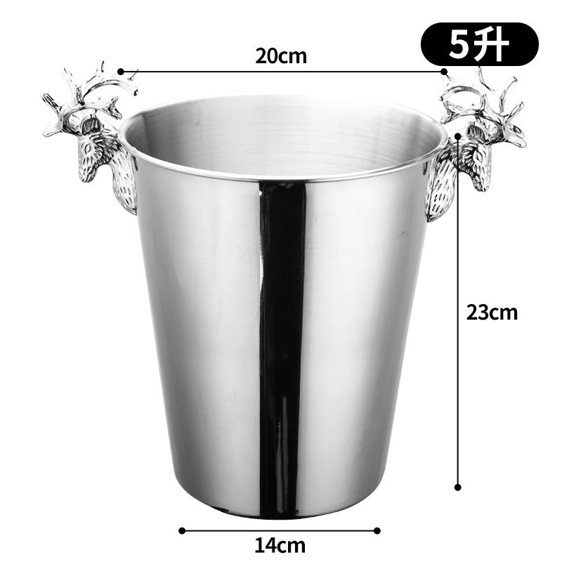 Bar de hielo de acero inoxidable de alto valor de cara bar de champán cerveza comercial vino tinto hogar creativo pequeño hielo bar