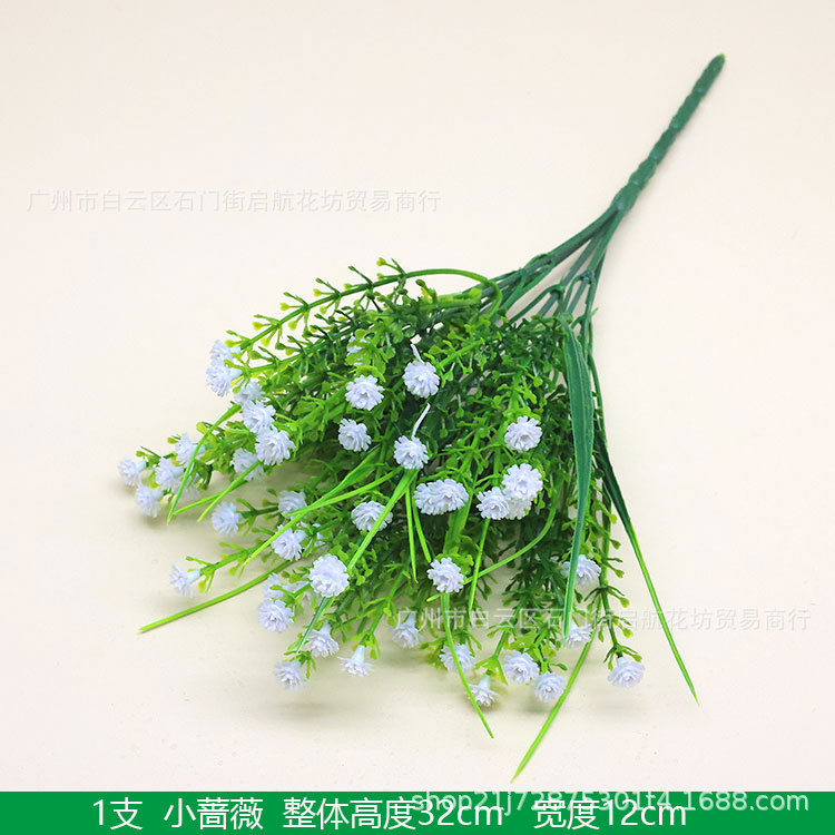 Simulación de primavera hierba de plástico transfronterizo hierba de agua de estrella de cielo pequeño paquete de cestas colgadas de pared decoración de planta de simulación