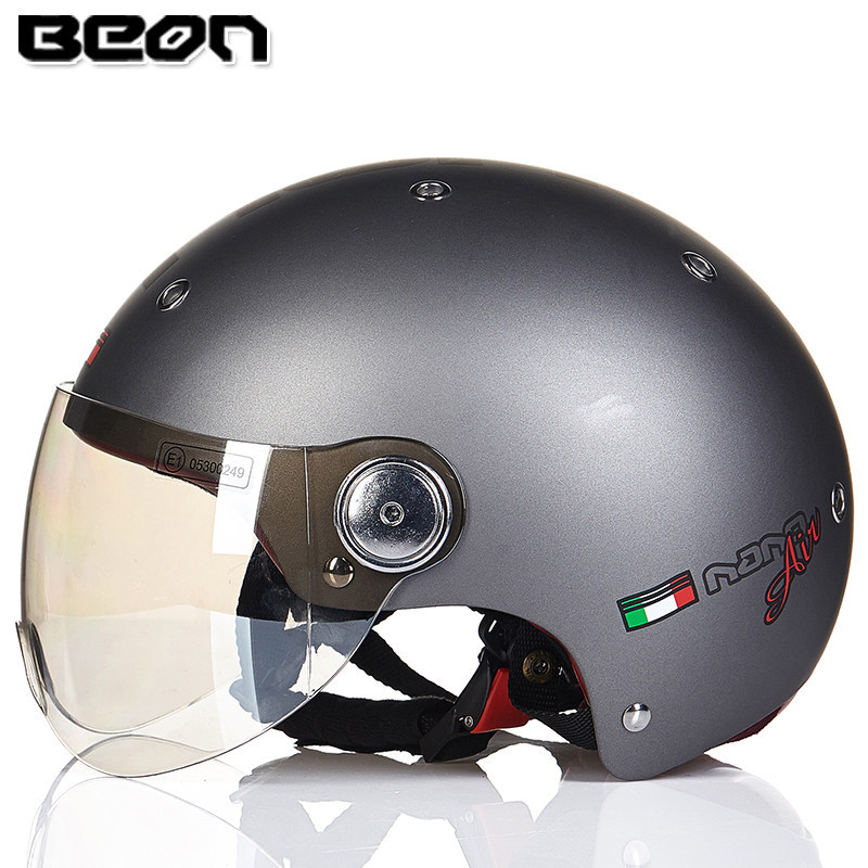 Casco de la motocicleta BEON 3C certificado de los hombres y las mujeres medio casco Four Seasons universal de la motocicleta del coche eléctrico del verano casco B103