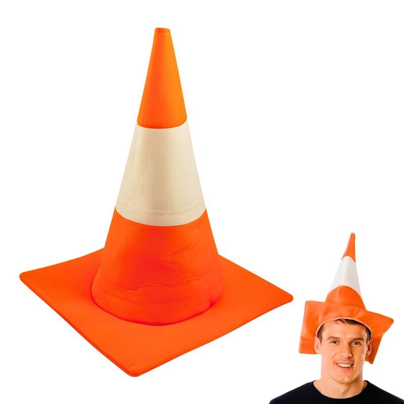 Cross-Border New Roadblock High Hat, Foldable Roadblock Ice Cream Cone Bucket Halloween Toilet Hat Cone-Shaped Hat Cross-Border New Roadblock High Hat, Foldable Roadblock Ice Cream Cone Bucket Halloween Toilet Hat Cone-Shaped Hat