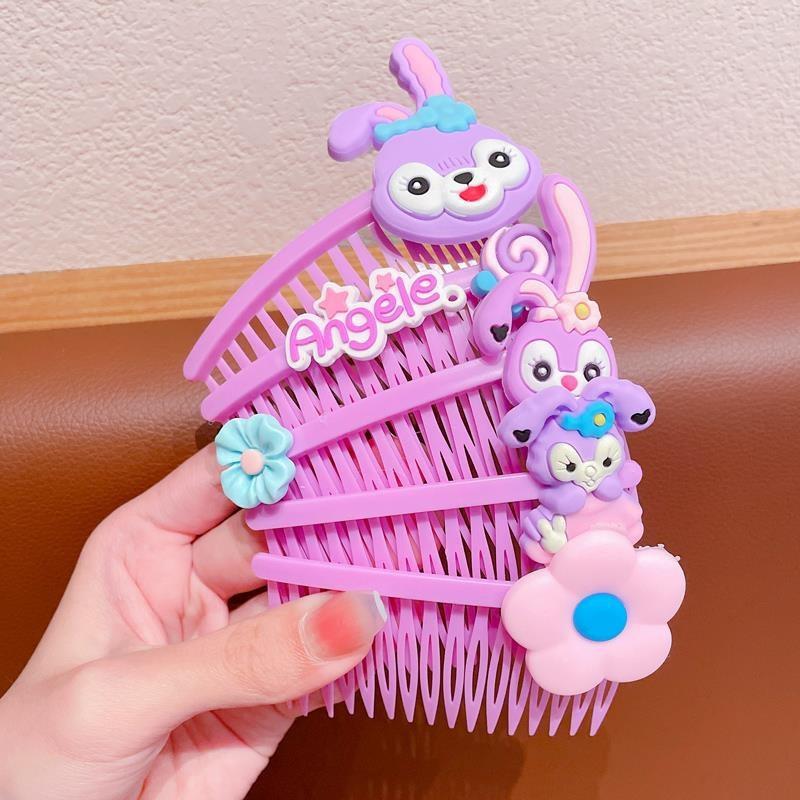 Artefacto de pelo roto peine de niños femeninos dibujos animados lindo horquilla tocado niña flequillo acabado de pelo roto peine pinza de pelo
