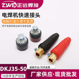 CE RoHS欧式电焊机快速接头电缆耦合装置DKJ35-50 电焊机快速接头