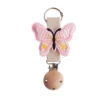 Apricot (wooden hat clip with holes) [pink (flat butterfly)]
