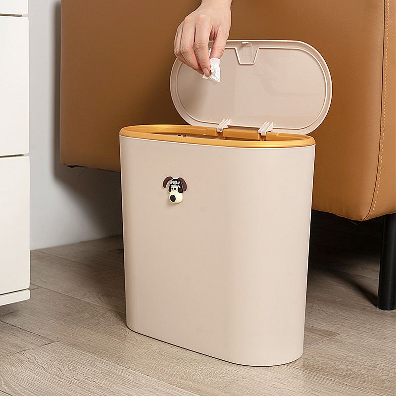 contenedor de basura especial de alto valor facial para inodoro doméstico tipo prensado con canasta de papel cubierta para cocina inodoro