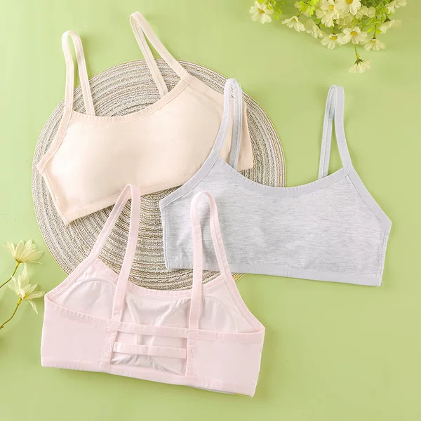 Developmental Girls' Intimates Vest Kidsren's Primary and Secondary School Students' Summer Pure Cotton Thin Inner Wear Breathable Girl's Chest Wrap