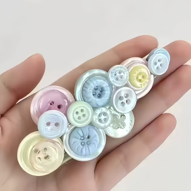 Korean-Style Fresh Macaron-Colored Button Hairpin, Girly Side Clip, Versatile Bangs Clip, Unique Design Hair Accessory Korean-Style Fresh Macaron-Colored Button Hairpin, Girly Side Clip, Versatile Bangs Clip, Unique Design Hair Accessory