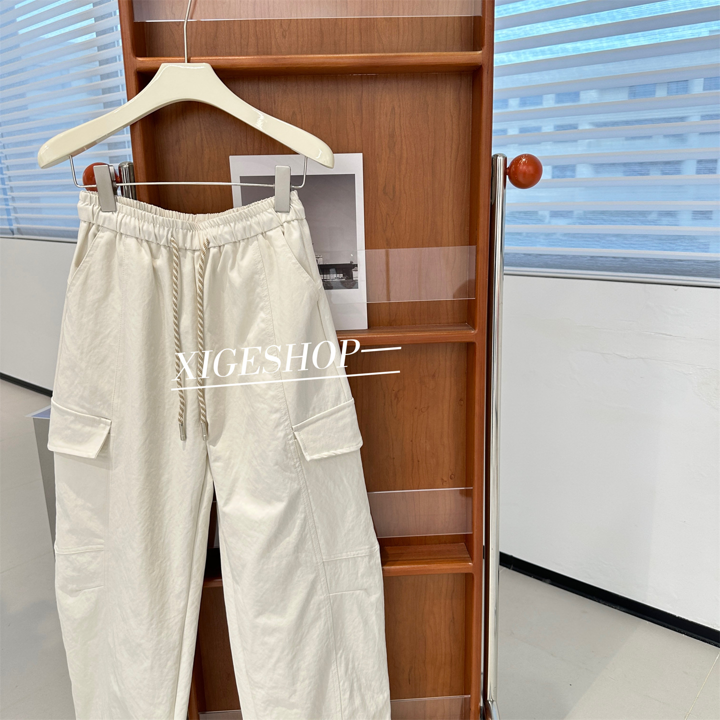 Korean Casual Cargo Pants for Women Autumn 2025 New Drawstring High-Waisted Loose Jogger Two-Way Wide-Leg Straight Long Pants