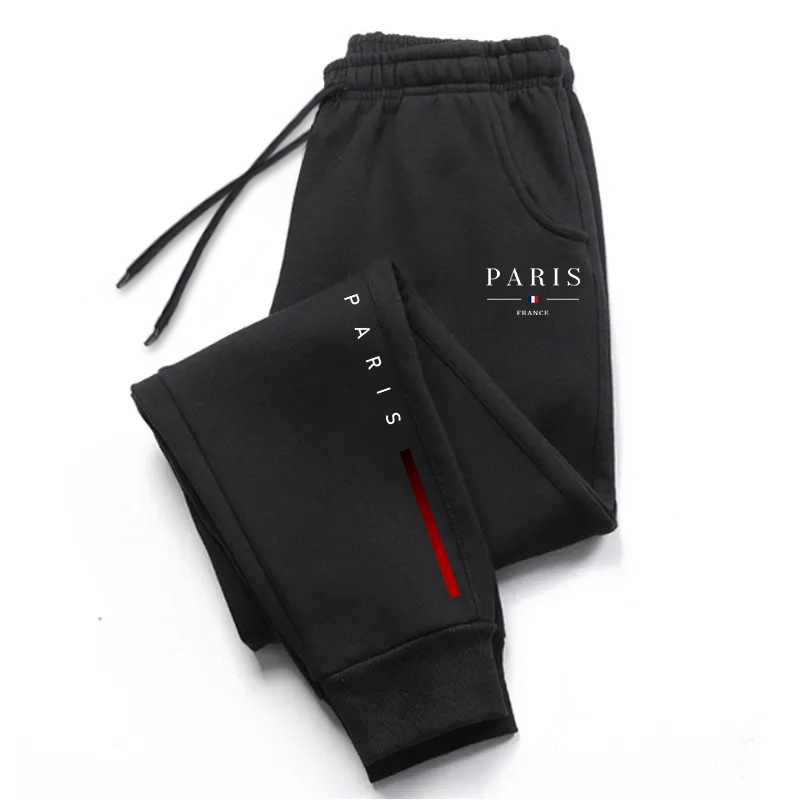 2025 New Paris Print Men's Sports Pants High-Grade Men's Home Outdoor Casual Sports Jogging Pants Urban Fashion