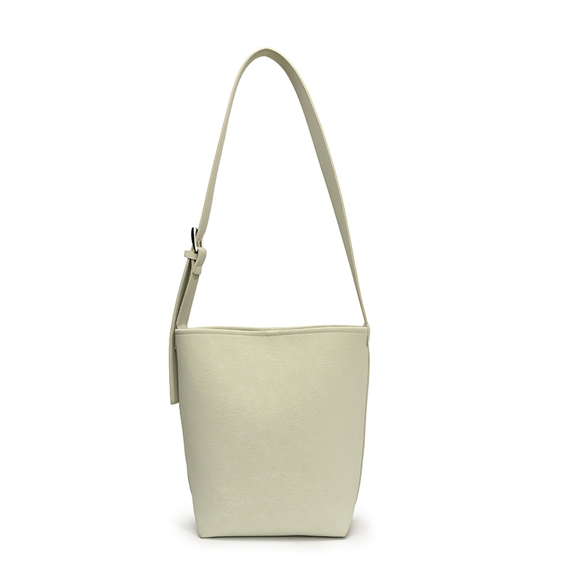 Nuevo bolso de cubo simple retro transfronterizo para mujer, estilo popular y explosivo, bolso de mensajero de un solo hombro de nicho casual