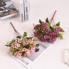 仿真花小把花小桐花欧式轻奢绢花客厅软装花束餐桌摆设花摄影道具