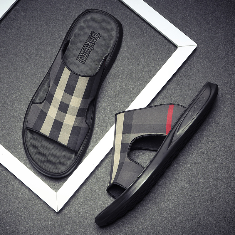 Summer Cloth-covered Beach Shoes Men's Youth Middle-aged Fashionable Non-slip Soft-soled Men's Soil Non-stinky Foot Breathable Mesh Sports Sandals