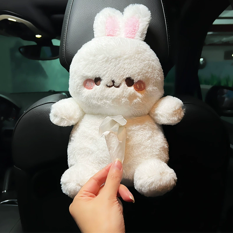 Держатель для салфеток Car Plush Tissue Box Holder, милый карточный висящий держатель салфеток, декоративные животные модели