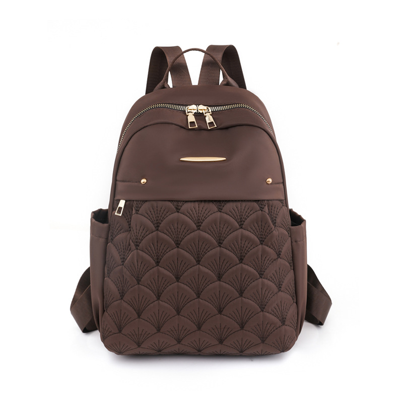 Transfronterizo al por mayor 2023 nueva mochila de nailon casual para mujer, mochila de viaje de gran capacidad literaria simple, mochila escolar