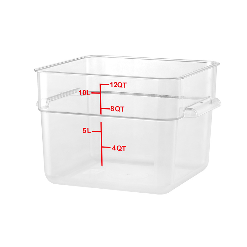 Caja de almacenamiento cuadrada de PC personalizada a granel mayorista con cubierta de almacenamiento de clasificación caja de almacenamiento de sellado transparente