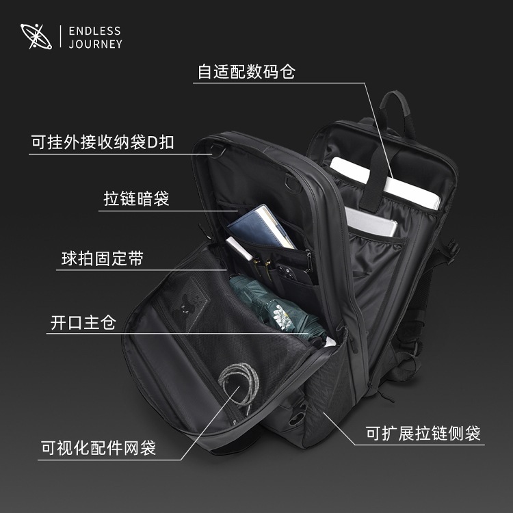 探索星空光影宙斯双肩包男背包骑行旅行包机能电脑包书包羽毛球包|undefined