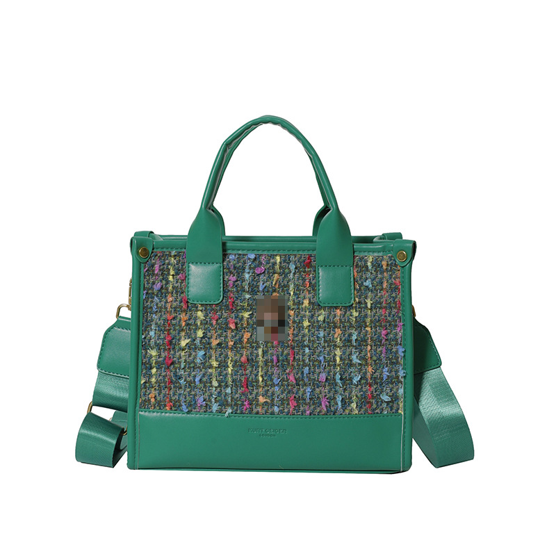 Bolso tote de lana transfronterizo nuevo bolso de gran capacidad con fragancia pequeña de ins