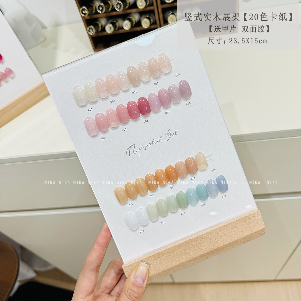 Nuevo tablero de manicure acrílico de doble cara pintura de manicure pegamento de estilo de trabajo de tarjeta de color impresión de color