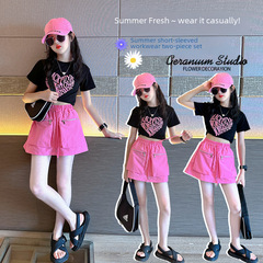 Girls' Tank Top and Shorts Set Summer 2023 New Arrival Children's Pants Fashion Streetwear for Older Girls