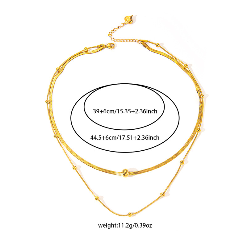 Joyería Al Por Mayor Elegante Color Sólido Acero Titanio Enchapado Collar Cadena De Clips Cadena De Cuerda Torcida display picture 26