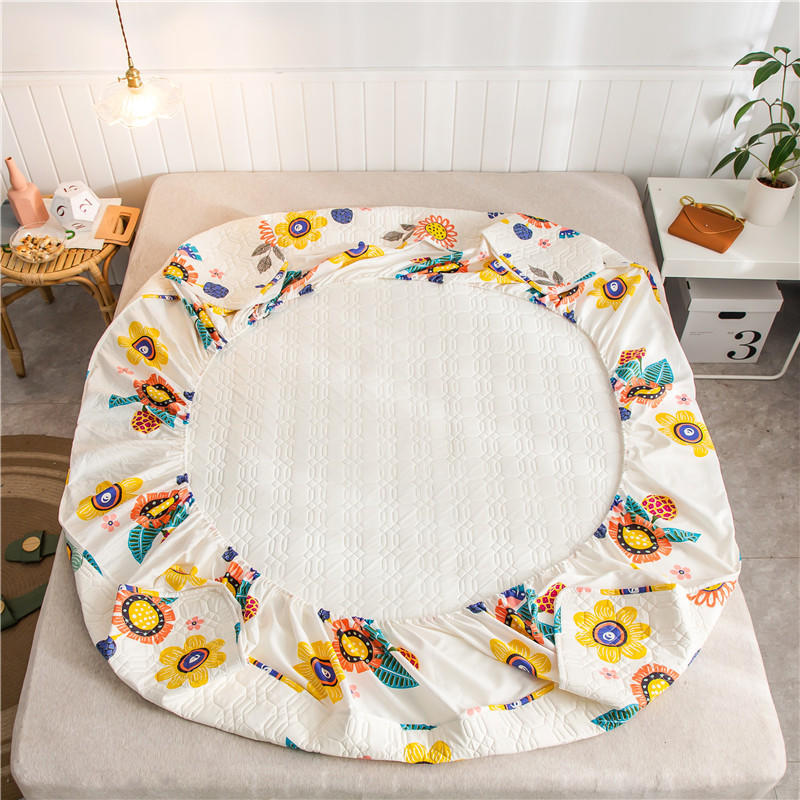 ins全棉夹棉防水床笠单件 纯棉加棉床垫保护罩席梦思防尘套可定制