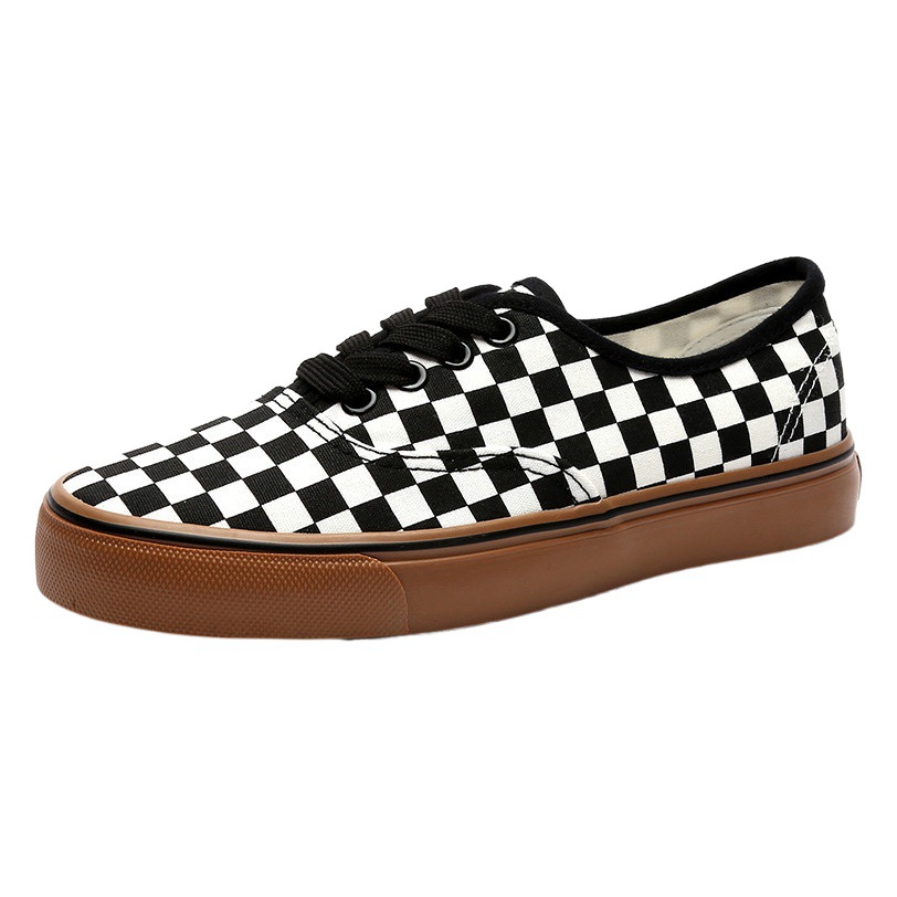 Plaid Canvas Shoes for Women and Men 2026 Autumn New Style Student Korean Style Breathable Sneakers Couple Versatile Sports Casual Shoes