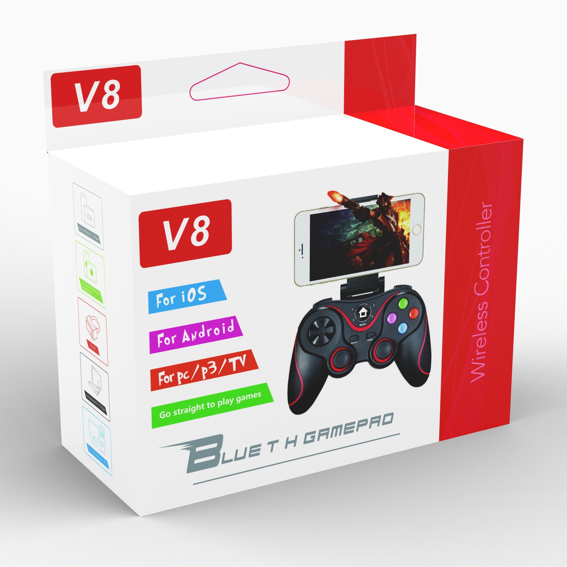 v8 v13 x3 t3 mando de juegos móviles inalámbrico IOS Android p3 p4 Switch mando multifunción