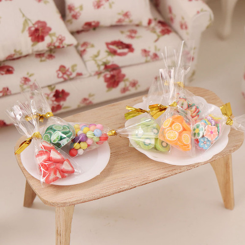 Miniature food and play candy snack set 1:12 minutes ob11 dollhouse life scene dollhouse toy diy
