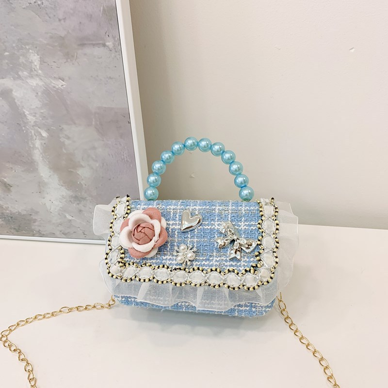 Niña tween pequeña bolsa de hombro arco encantadora princesa mochila de perlas de aire extranjero para niños bolsos lotes
